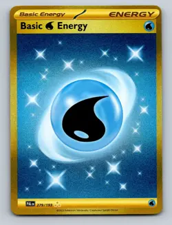 Pokemon TCG Basic Water Energy Holo Hyper Rare SV02: Paldea Evolved 279/193 - Image 1