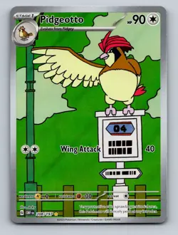 Pokemon TCG Pidgeotto Holo Illustration Rare SV03: Obsidian Flames 208/197 - Image 1