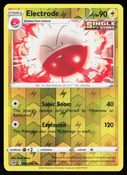 Electrode 088/264 Rare Fusion Strike Pokemon Reverse Holo Lightly Played - Image 1