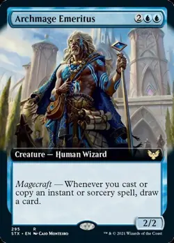 MTG English Archmage Emeritus (Extended Art) NM Foil Strixhaven - Image 1