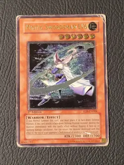 2004 Yugioh RDS Mystic Swordsman LV6 Ultimate Rare 1st Ed - HP/DMG - Image 1