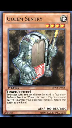 Yugioh Golem Sentry BPW2-EN014 - Super Rare 1st Edition NM - Image 1