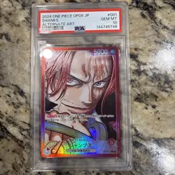 2024 ONE PIECE JPN OP09-EMPERORS IN THE NEW WORLD ALT ART #001 SHANKS PSA 10 - Image 1