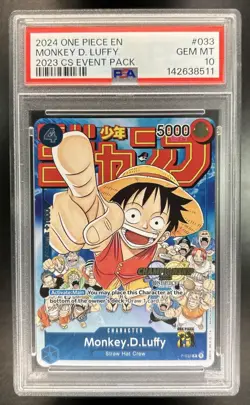 2024 One Piece 2023 Championship Event Pack Monkey D Luffy #P-033 PSA 10 - Image 1