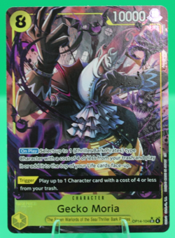 GECKO MORIA OP14-104 ONE PIECE SR ALTERNATE ART THE AZURE SEA'S SEVEN ENGLISH - Image 1
