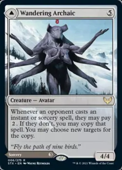 MTG English Wandering Archaic / Explore the Vastlands (Extended Art) NM Foil - Image 1