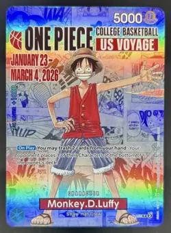 2024 One Piece The Best Monkey.D.Luffy Promo #P-055 CREASED - Image 1