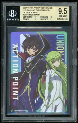 Union Arena Code Geass Lelouch Rebellion Action Points UE04BTCGH1AP01 BGS 9.5 - Image 1