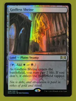 FOIL Godless Shrine x1 Ravnica Allegiance 1x MTG Magic the Gathering - Image 1