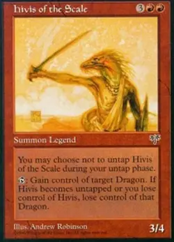 Hivis of the Scale Magic mtg Heavy Play, English Mirage x1 - Image 1
