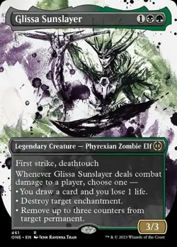 Glissa Sunslayer - Step-and-Compleat Foil - Borderless Showcase Magic mtg NM-Min - Image 1