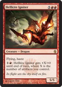 Hellkite Igniter - Foil Magic mtg Moderate Play, English Mirrodin Besieged x1 - Image 1