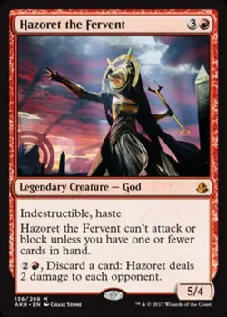Hazoret the Fervent - Foil Magic mtg Light Play, English Amonkhet x1 - Image 1