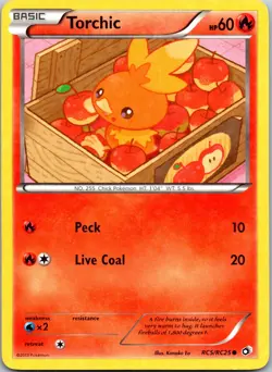 Pokemon TCG Torchic RC5/RC25 Legendary Treasures: Radiant Collection Common LP - Image 1