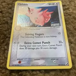2005 Pokemon EX Unseen Forces Clefable Reverse Holo #36/115 - Image 3