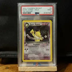 2000 POKEMON ROCKET 1ST EDITION #9 DARK HYPNO HOLO RARE PSA 9 - Image 1