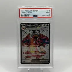 2021 Pokemon SV03 Obsidian Flames Charizard EX Ultra Rare 215/197 #215 PSA 9 - Image 1