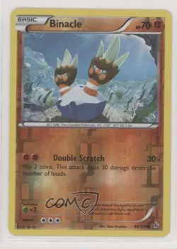 Binacle Reverse Foil Pokemon XY Flashfire #48 - Image 1
