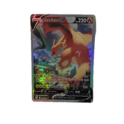 Charizard V Pokemon Card Fire Type 220 HP Incinerate Heat Blast Used - Image 1