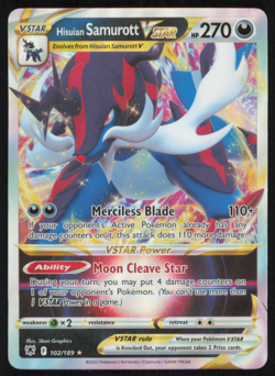 Hisuian Samurott VSTAR 102/189 Ultra Rare Pokemon SWSH10: Astral Radiance NM - Image 1