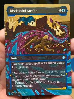 Disdainful Stroke MTG Secrets of Strixhaven Hand Painted Full Altered Art Tentz - Image 1