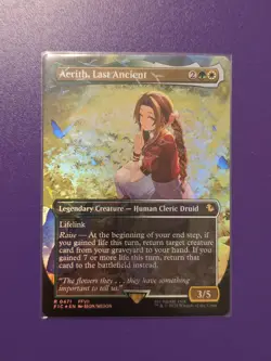MTG Aerith, Last Ancient Borderless NM Chocobo Track Foil - Image 1