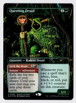 Questing Druid - Foil - Borderless - MTG Secret Lair Showdown - RareCo - Image 1