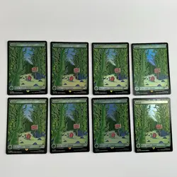 MTG 8x Forest (1942) *RAINBOW FOIL* SECRET LAIR: SpongeBob MT/NM Combined Ship - Image 1