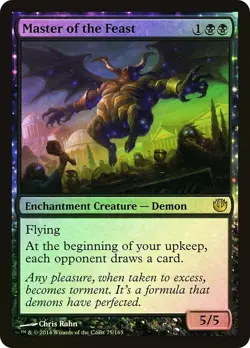 MTG - FOIL Master of the Feast - Journey into Nyx - Unplayed - Image 1