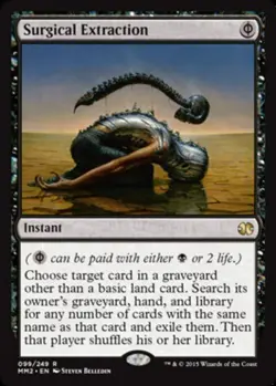 MTG Surgical Extraction - Foil, Modern Masters 2015, Damaged, English - Image 1