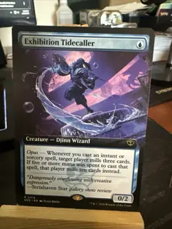 Exhibition Tidecaller (Extended Art) Rare MTG Secrets of Strixhaven - Image 1