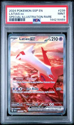 Pokemon Latias Ex Surging Sparks Special Illustration Rare #239 PSA 9 Mint - Image 1