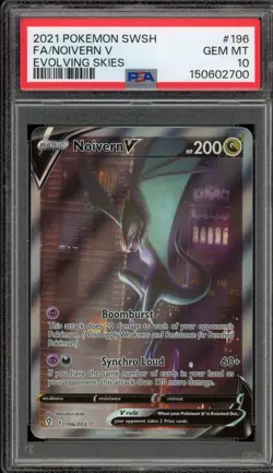 Pokemon Noivern V Evolving Skies Full Alt Art #196 PSA 10 Gem Mint - Image 1