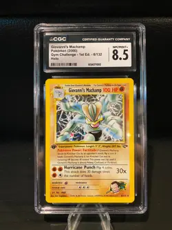 Pokemon 1st Edition Giovanni's Machamp Holo 2000 Gym Challenge 6/132 CGC 8.5 - Image 1