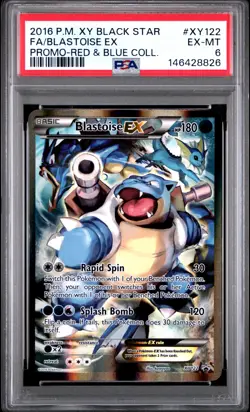 2016 Pokemon XY Black Star XY122 Blastoise EX PSA 6 146428826 - Image 1