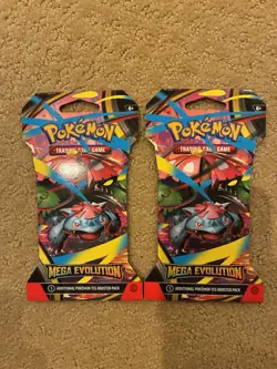 2 - Pokemon TCG, Mega Evolutions Sleeved Booster Pack, Sealed In Hand Lot - Image 1