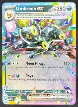 2025 Pokemon Prize Pack Series 7 Umbreon ex Prismatic Evolutions Holo Rare AC4 - Image 1