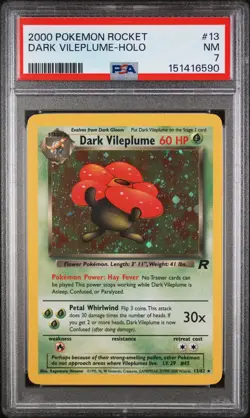 2000 POKEMON ROCKET #13 DARK VILEPLUME-HOLO PSA 7 - Image 1