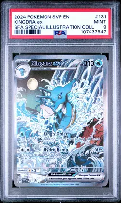 2024 POKEMON SVP EN-SV BLACK STAR PROMO #131 KINGDRA EX PSA 9 - Image 1