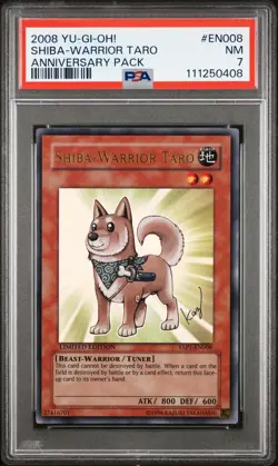 Yu-Gi-Oh! - Anniversary Pack Shiba-Warrior Taro 2008 YAP1-EN008 Limited PSA 7 - Image 1