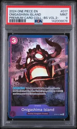 2024 ONE PIECE PREMIUM CARD COLLECTION BEST 017 ONIGASHIMA ISLAND PSA 9 - Image 1