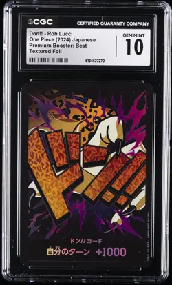 2024 ONE PIECE JAPANESE PREMIUM BOOSTER FOIL DON!! ROB LUCCI CGC 10 GEM MINT - Image 1
