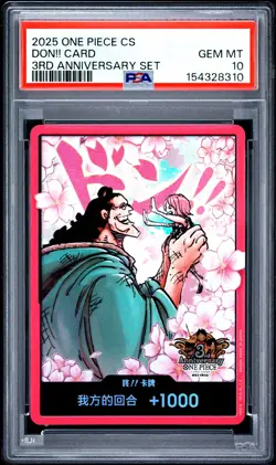 2025 ONE PIECE SIMPLIFIED CHINESE 3RD ANNIVERSARY SET DON!! CARD PSA 10 - Image 1