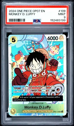 2024 ONE PIECE OP07-500 YEARS IN THE FUTURE #109 MONKEY D. LUFFY PSA 9 - Image 1