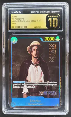 2024 ONE PIECE SHANKS LIVE ACTION PROMO P-051 CGC 10 PRISTINE N PT - Image 1