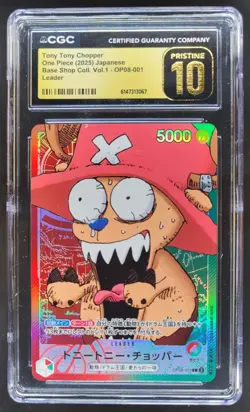 2025 ONE PIECE JP TONY TONY CHOPPER LEADER OP08-001 CGC 10 PRISTINE KN3 - Image 1