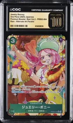 2025 ONE PIECE JPN PREMIUM BOOSTER RARE ALT ART JEWELRY BONNEY CGC 10 PRISTINE - Image 1