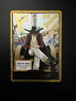 One Piece The Azure Sea's Seven DON!! Card (Dracule Mihawk) (Gold) Foil MINT - Image 1