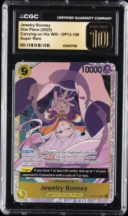2025 ONE PIECE CARRYING ON HIS WILL SUPER RARE JEWELRY BONNEY CGC 10 PRISTINE - Image 1