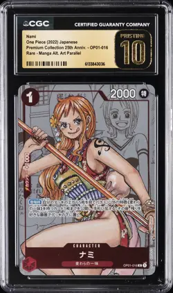 2022 ONE PIECE JPN PREMIUM COLLECTION 25TH ANNIVERSARY NAMI CGC 10 PRISTINE - Image 1